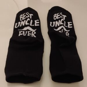 Best Uncle Ever Black Casual Socks-NWT
